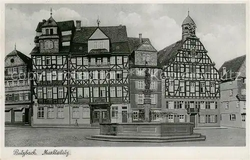 AK / Ansichtskarte Butzbach Marktplatz mit Brunnen Butzbach