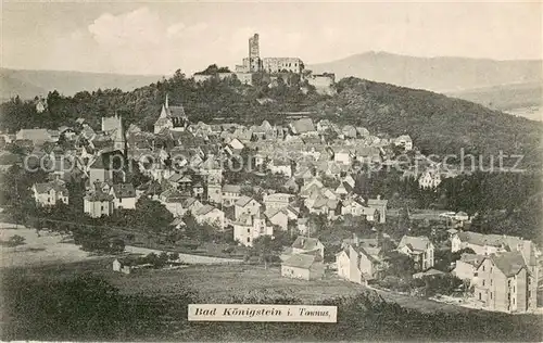 AK / Ansichtskarte Koenigstein_Taunus Panorama Ruine Koenigstein_Taunus