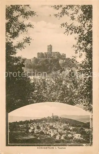 AK / Ansichtskarte Koenigstein_Taunus Festung Ruine Panorama Koenigstein_Taunus