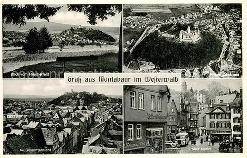 AK / Ansichtskarte Montabaur_Westerwald Blick vom Himmelfeld Fliegeraufnahme Panorama Grosser Markt Montabaur_Westerwald