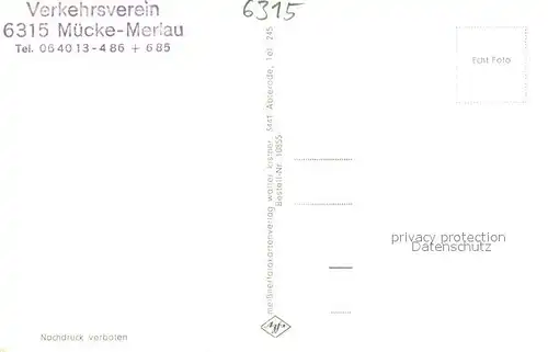 AK / Ansichtskarte Merlau Panorama Park Bruecke Merlau