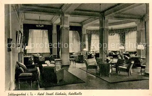 AK / Ansichtskarte Schlangenbad_Taunus Hotel Staatl Kurhaus Hotelhalle Schlangenbad_Taunus
