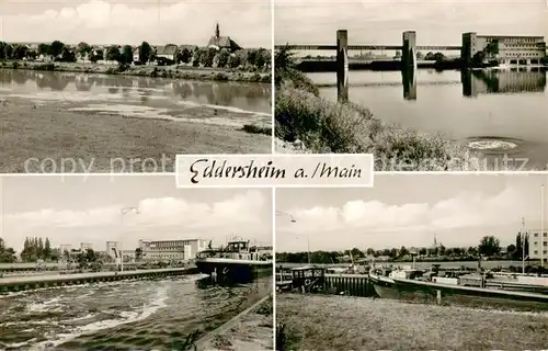AK / Ansichtskarte Eddersheim Mainpartien Schleuse Eddersheim