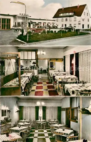 AK / Ansichtskarte Reiskirchen Shell Tankstelle Gasthaus Zur Berg Schenke Reiskirchen