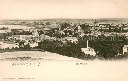 AK / Ansichtskarte Brandenburg_Havel Altstadt Panorama Brandenburg Havel
