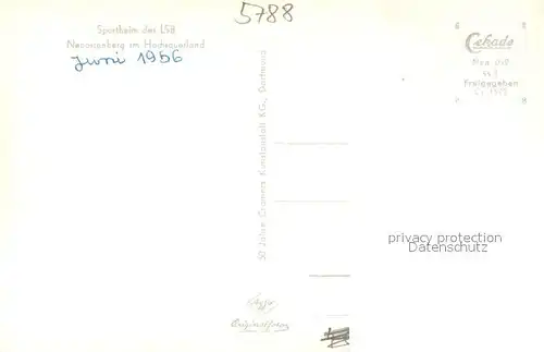 AK / Ansichtskarte Neuastenberg Sportheim der LSB  Neuastenberg