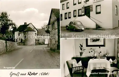 AK / Ansichtskarte Rohr_Eifel Burgpartie Gasthof Wassong Engels Gaststube Rohr_Eifel