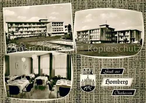 AK / Ansichtskarte Homberg_Ohm Sanatorium Am Hohen Berg Speiseraum Homberg Ohm