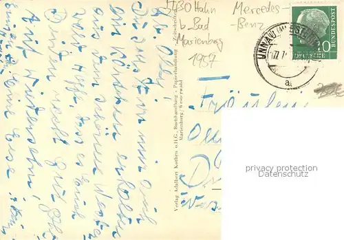 AK / Ansichtskarte Hahn_Marienberg Panorama mit Oldtimer Hahn Marienberg