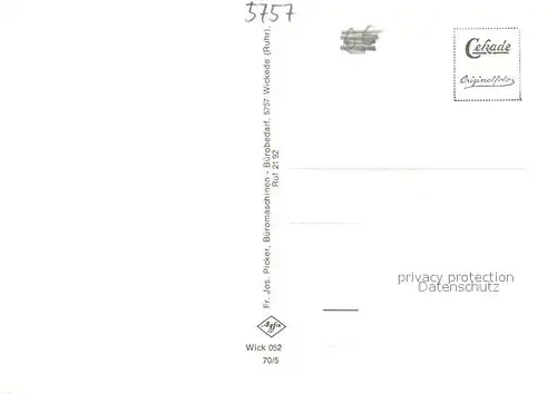 AK / Ansichtskarte Wickede_Ruhr Panorama Wickede Ruhr