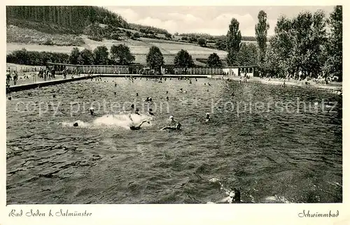 AK / Ansichtskarte Bad_Soden Salmuenster Schwimmbad Bad_Soden Salmuenster