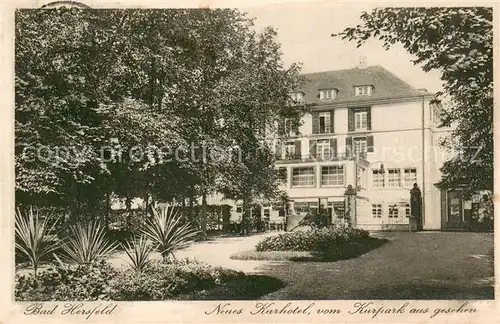 AK / Ansichtskarte Bad_Hersfeld Kurhotel mit Kurpark Bad_Hersfeld