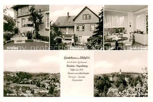 AK / Ansichtskarte Birstein Gaestehaus am Schloss 35 Innen  und Aussenansichten Schloss und Teilansicht d. Stadt Birstein