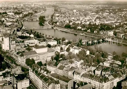 AK / Ansichtskarte Frankfurt_Main Fliegeraufnahme Main Panorama Frankfurt Main