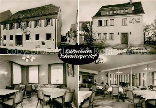 AK / Ansichtskarte Bad_Koenig_Odenwald Kurpension Schoenberger Hof mir Haus Regina Bad_Koenig_Odenwald