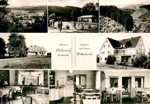 AK / Ansichtskarte Dickendorf Gastwirtschaft Waldschaenke Innen  und Aussenansichten Dickendorf