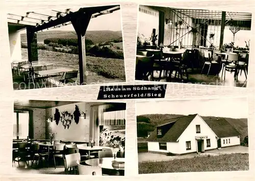 AK / Ansichtskarte Scheuerfeld_Sieg Gaststaette Haus am Suedhang  Scheuerfeld Sieg