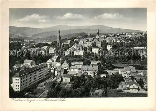 AK / Ansichtskarte Kirchen_Sieg Stadtansicht m Alexanderhoehe Kirchen Sieg