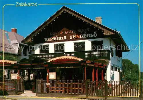 AK / Ansichtskarte Zalakaros Cafe Restaurant Viktoria Vendegloe Zalakaros
