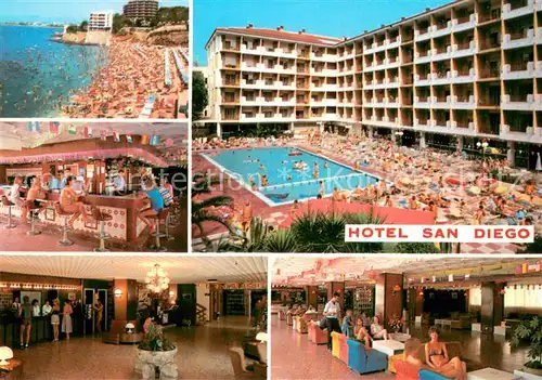 AK / Ansichtskarte Salou Hotel San Diego Swimming Pool Strand Salou