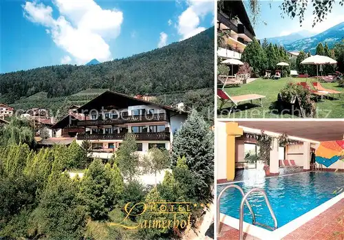 AK / Ansichtskarte Riffian_Meran Hotel Laimerhof Hallenbad Liegewiese Garten Riffian Meran