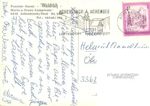 AK / Ansichtskarte Achenkirch Pension Waldruh im Winter Achenkirch