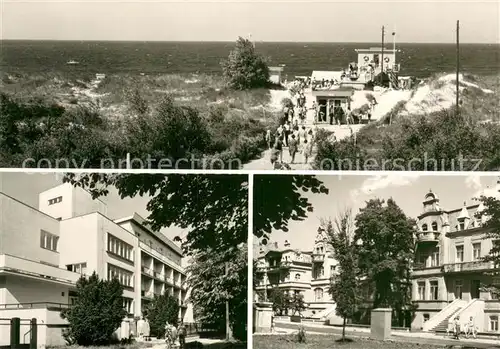 AK / Ansichtskarte Swinoujscie_Swinemuende Wejscie na plaze Dom wypoczynkowy Ewunia Strand Ferienhaus Swinoujscie Swinemuende