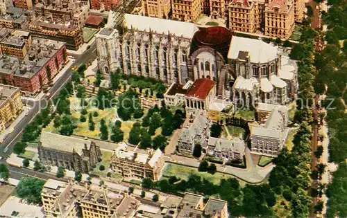 AK / Ansichtskarte New_York_City The Cathedral of St John the Divine Aerial view New_York_City