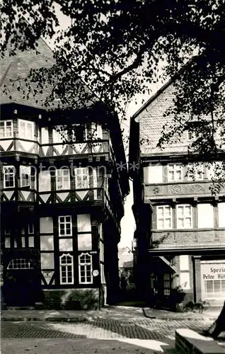 AK / Ansichtskarte Goslar Muenzstrasse Altstadt Fachwerkhaeuser Handabdruck Goslar