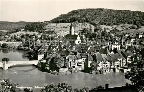 AK / Ansichtskarte Laufenburg_AG Stadtpanorama Blick ueber den Rhein Laufenburg AG