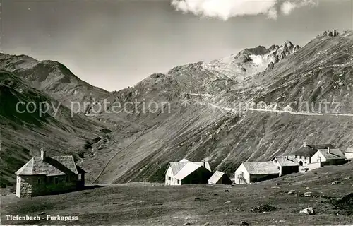 AK / Ansichtskarte Tiefenbach_Furkapass Furkapass Gebirgspass Alpen Tiefenbach Furkapass
