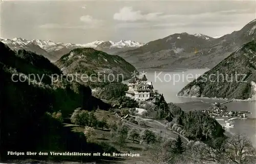 AK / Ansichtskarte Fuerigen Panorama Vierwaldstaettersee Berner Alpen Fuerigen