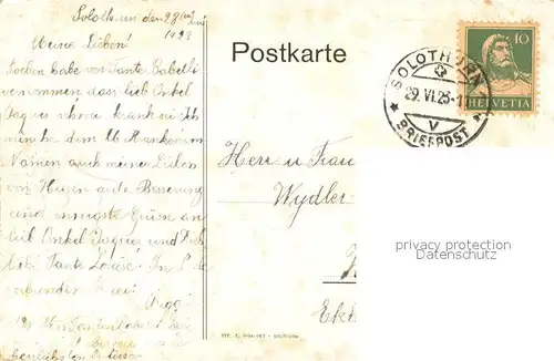 AK / Ansichtskarte Solothurn Stadtpanorama Solothurn