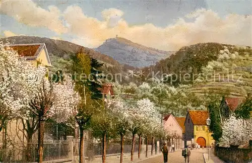 AK / Ansichtskarte Zwingenberg_Bergstrasse Fruehling an der Bergstrasse Feldpost Zwingenberg_Bergstrasse