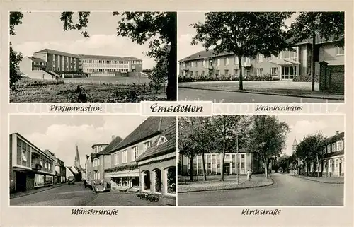 AK / Ansichtskarte Emsdetten Krankenhaus Kirchstrasse Muensterstrasse  Emsdetten
