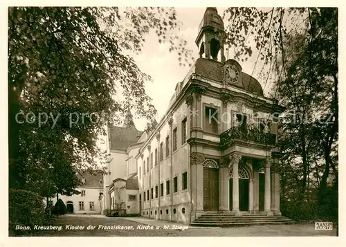 AK / Ansichtskarte Poppelsdorf Bonn Kreuzberg Kloster d. Franziskaner Kiche und hl. Stiege Poppelsdorf