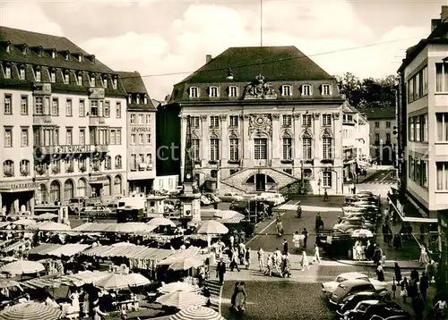 AK / Ansichtskarte Bonn_Rhein Marktplatz m. Rathaus Markt Treiben Bonn_Rhein