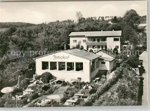 AK / Ansichtskarte Michelstadt Gaststaette Berghof am Galgenberg Prospekt Faltblatt Michelstadt