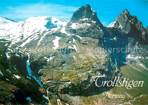 AK / Ansichtskarte Trollstigen Romsdal Fliegeraufnahme Trollstigen
