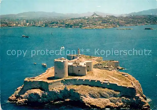 AK / Ansichtskarte Marseille_Bouches du Rhone Vue aerienne du Chateau d If Marseille