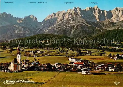 AK / Ansichtskarte Going_Wilden_Kaiser_Tirol Fliegeraufnahme Going_Wilden_Kaiser_Tirol