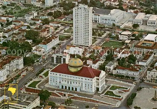 AK / Ansichtskarte Manaus_Brazil Aerial view with Amazonas Theatre 