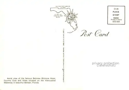 AK / Ansichtskarte Belleair_Beach The Belleview Biltmore Aerial view Belleair_Beach