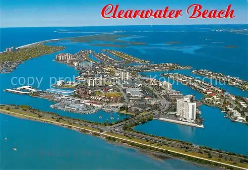 AK / Ansichtskarte Clearwater_Beach Gulf To bay Boulevard picturesque harbors Air view 