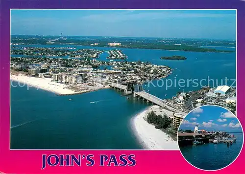 AK / Ansichtskarte Madeira_Beach_USA Johns Pass Village Air view 