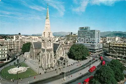 AK / Ansichtskarte Christchurch_Canterbury_NZ Cathedral Square Air view 