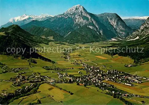 AK / Ansichtskarte Groebming_Steiermark Fliegeraufnahme mit Stoderzinken und Dachstein Groebming_Steiermark