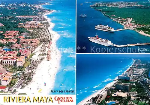 AK / Ansichtskarte Cancun Riviera Maya Playa del Carmen Cozumel Fliegeraufnahmen Cancun