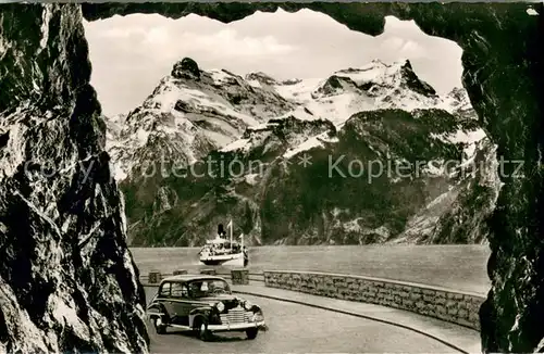 AK / Ansichtskarte Axenstrasse mit Urirotstock Uferstrasse Urnersee Axenstrasse