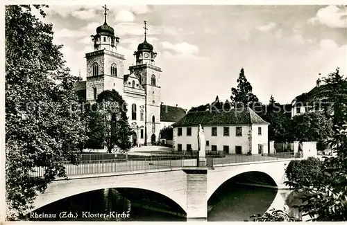AK / Ansichtskarte Rheinau_ZH Klosterkirche Bruecke Rheinau_ZH